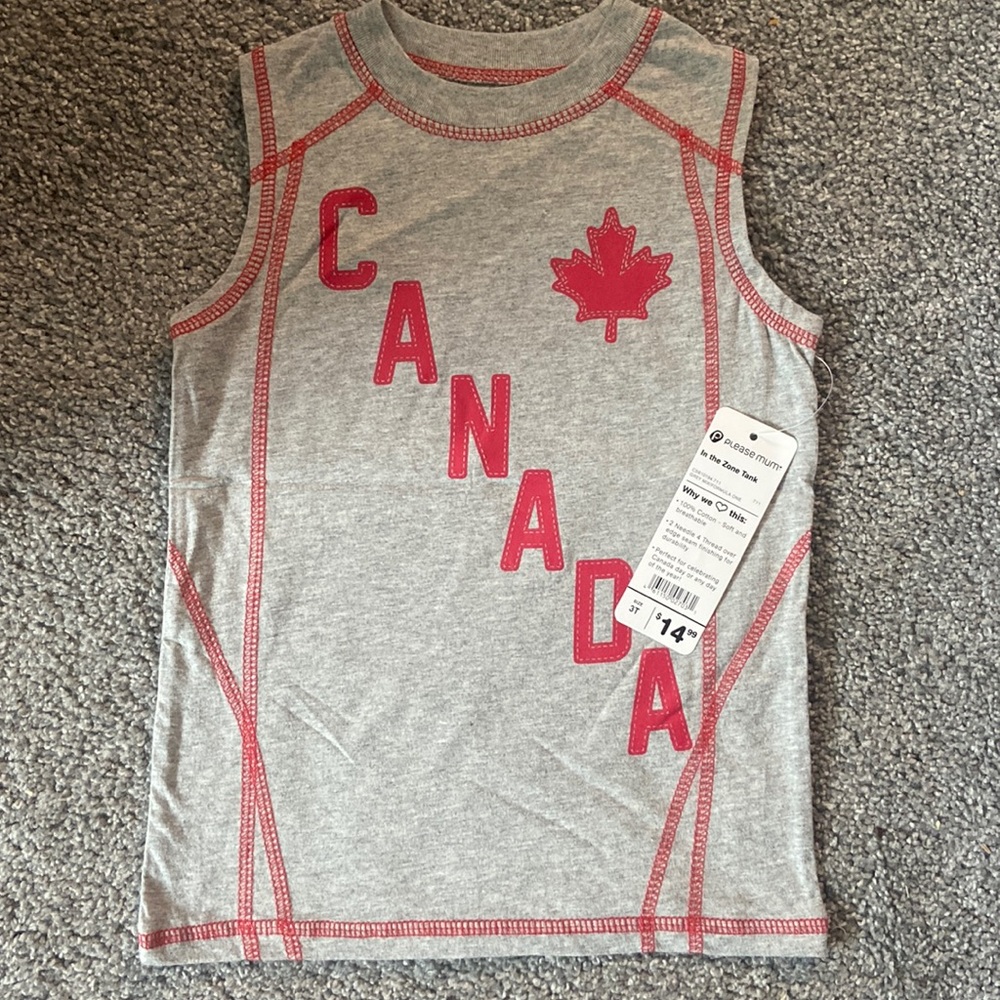 BNWT Please Mum Canada Tank top